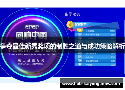 争夺最佳新秀奖项的制胜之道与成功策略解析