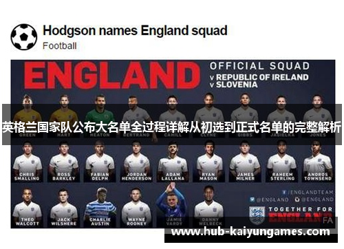英格兰国家队公布大名单全过程详解从初选到正式名单的完整解析 英格兰国家队公布大名单全过程详解从初选到正式名单的完整解析